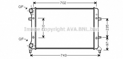 AVA QUALITY COOLING vw2204 -  Радиатор, охлаждение двигателя